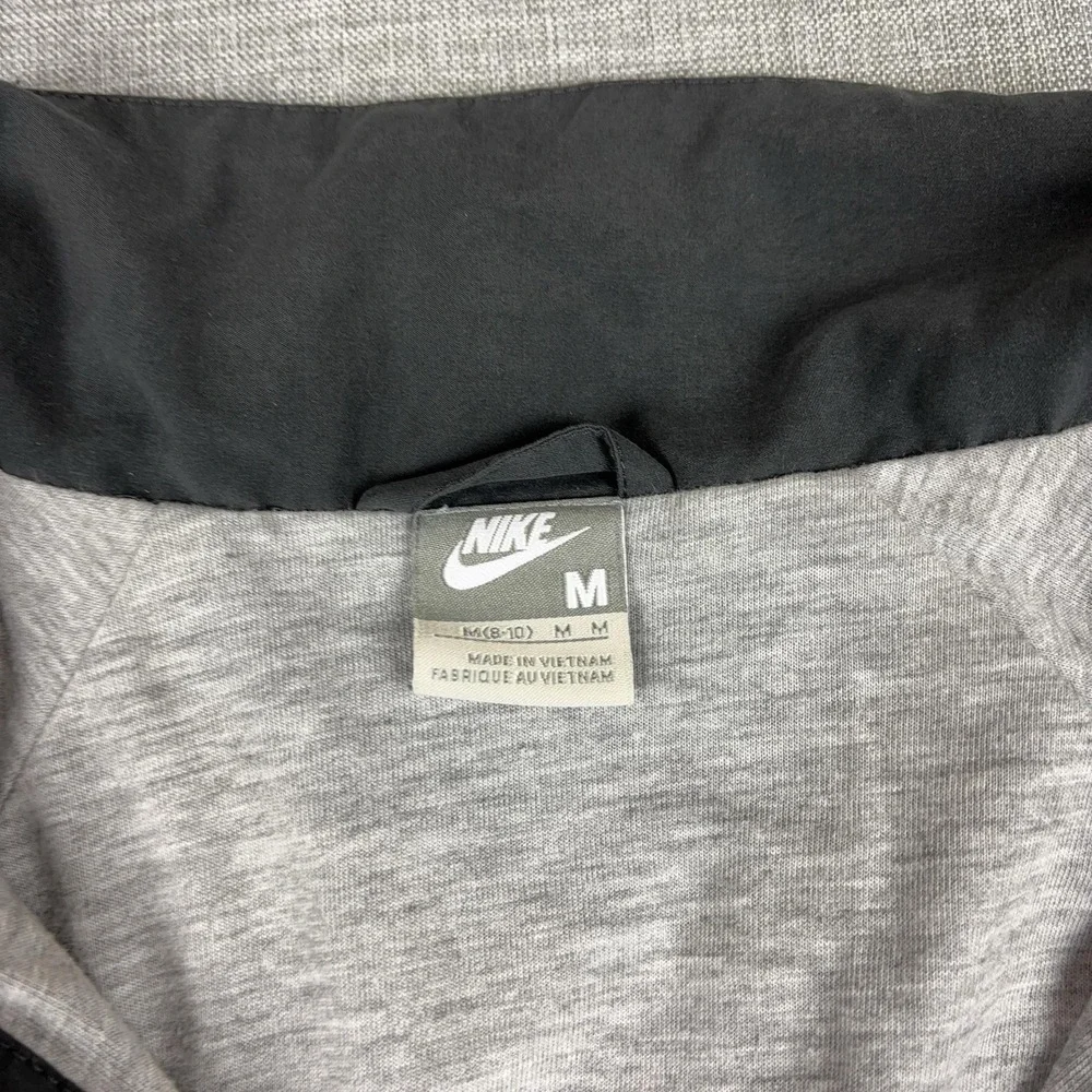 Nike Jacket Kids Medium 8-10 Black Purple Full Zip Windbreaker Athletic Vintage